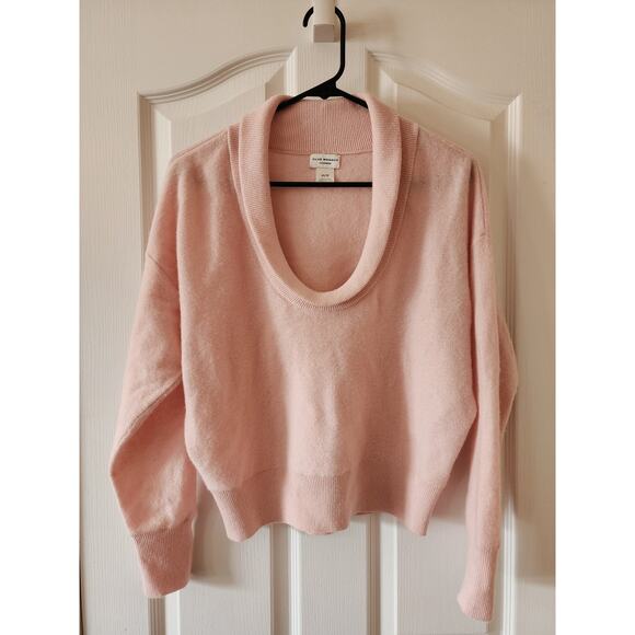 Club Monaco Sweaters - Club Monaco Womens Cashmere Sweater Pink Scoop Cowl Neck XS Coquette Soft Girl